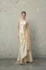 Cho thuê váy vàng kem cổ yếm dài CALISSANDRA ATELIER đi chơi đẹp