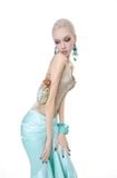  Áo corset MÀU TRẮNG chân váy dài xanh ngọc  MAEL FEMME 