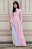  W - Áo dài 2 tà hồng xanh dương quần vàng KOALIFY 