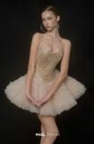  Váy nude ngắn YESSENIA MAEL FEMME 