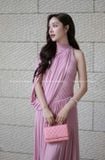  Váy hồng dài thun ôm MOLLYNISTA 
