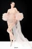 Cho thuê đầm hồng nude ngắn đính đá kèm choàng rời BANDAGE DRESS đi chơi đẹp