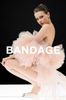 Cho thuê đầm hồng nude ngắn đính đá kèm choàng rời BANDAGE DRESS đi chơi đẹp