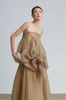 Cho thuê đầm nâu dài cúp ngực xoè WEWEAR.OFFICIAL đi chơi sang chảnh