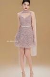  Váy ngắn xếp ly tím pastel SHORT BRENNA kèm choàng PARAMO 