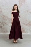  Váy đỏ trễ vai dài  DENIO 