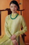  W - Áo dài tơ DUNG KHUÊ LALIN - QUẦN XANH BƠ 