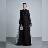  W - Áo dài đen quần sequin bạc PHAM 