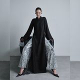  W - Áo dài đen quần sequin bạc PHAM 