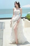  Váy trắng dài xẻ đùi MADDY HATE ROSE 