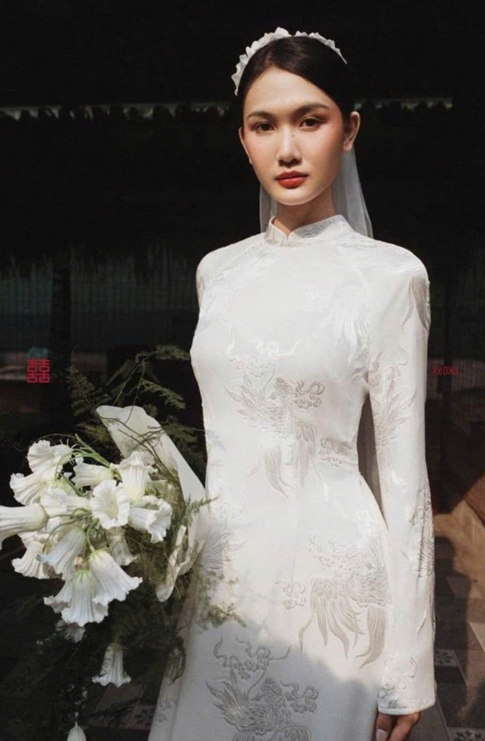  W - Áo Dài Phụng Vũ XÉO XỌ - CÓ 2 BỘ 