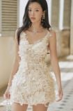  Váy trắng ngắn đính hoa công chúa  MUST HAVE 