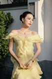  Váy vàng dài bèo tầng NAN ATELIER 