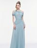 Cho thuê váy dài xanh dương lệch vai drape mềm mại MOLLYNISTA đi chơi sang chảnh