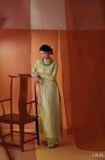  W - Áo dài tơ DUNG KHUÊ LALIN - QUẦN XANH BƠ 