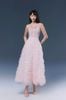 Cho thuê váy hồng cúp ngực xếp tầng organza phồng nữ tính JOSEPHINE đi chơi đẹp
