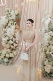  Váy dạ hội nâu thêu sao kim tuyến ALEYA 