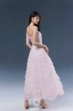  Váy hồng cúp ngực xếp tầng organza phồng nữ tính JOSEPHINE 