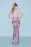  Váy hồng cổ yếm bling hở lưng  GLAMDOLL 