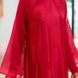 ÁO CHOÀNG ĐỎ HỒNG ÂN  XÉO XỌ 