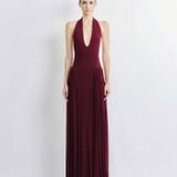  Váy đỏ cổ yếm dài khoét ngực COCO SIN 