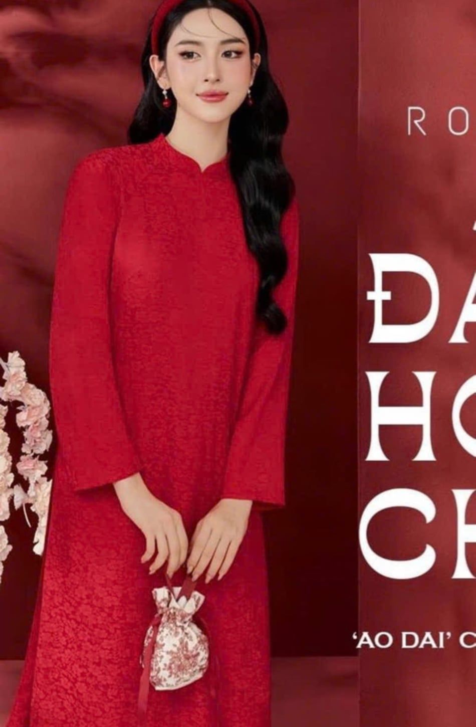  Áo dài đỏ ROSIE 
