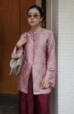  Set bà ba áo hồng quần đỏ rượu TỦ ĐỒ CỦA LINH 