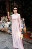  W - Áo dài hồng HÀ CÚC 