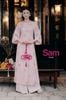 Áo dài hồng nhạt tay lửng JOIE DES ROSE đi chơi thanh lịch
