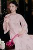 Áo dài hồng nhạt tay lửng JOIE DES ROSE đi chơi thanh lịch