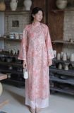 Áo dài hồng quần lụa hồng nhạt EDINI 