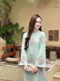  W - Áo dài LAM YÊN xanh lá TẰM BY THƯƠNG 