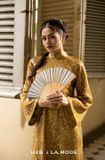  W - Áo dài nâu sequin H2B 