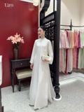  W - Áo dài trắng NGŨ PHÚC TẰM BY THƯƠNG 