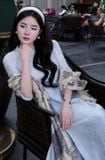  W - Áo dài xanh dương HUYEN THAI 