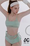  Set bikini xanh kèm khoác NG 3.5 