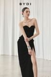  Váy đen dài cúp ngực body nhún BY DI 