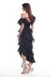  Váy đen dài tầng DATT 