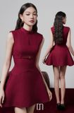  Váy đỏ ngắn cổ lọ DENIO 