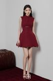  Váy đỏ ngắn cổ lọ DENIO 