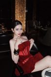  Váy đỏ nhung cúp ngực MAEL FEMME 