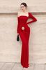 Cho thuê váy đỏ ôm body GLAMDOLL đi sự kiện quý phái