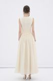  Váy kem dài nơ cột cổ DENIO 