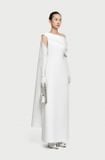  Váy trắng chéo vai tay dài CHATS 