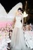 Cho thuê váy trắng cúp ngực tà lưới dài BANDAGE DRESS đi sinh nhật đẹp