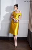  Váy vàng taffa lệch vai MUSE 