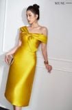  Váy vàng taffa lệch vai MUSE 