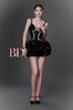 Cho thuê váy đen tà phồng đính đá ngay ngực và ôm eo BANDAGE DRESS đi tiệc quyến rũ