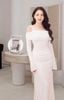  Váy body trắng 2 dây to tay dài CHATS 