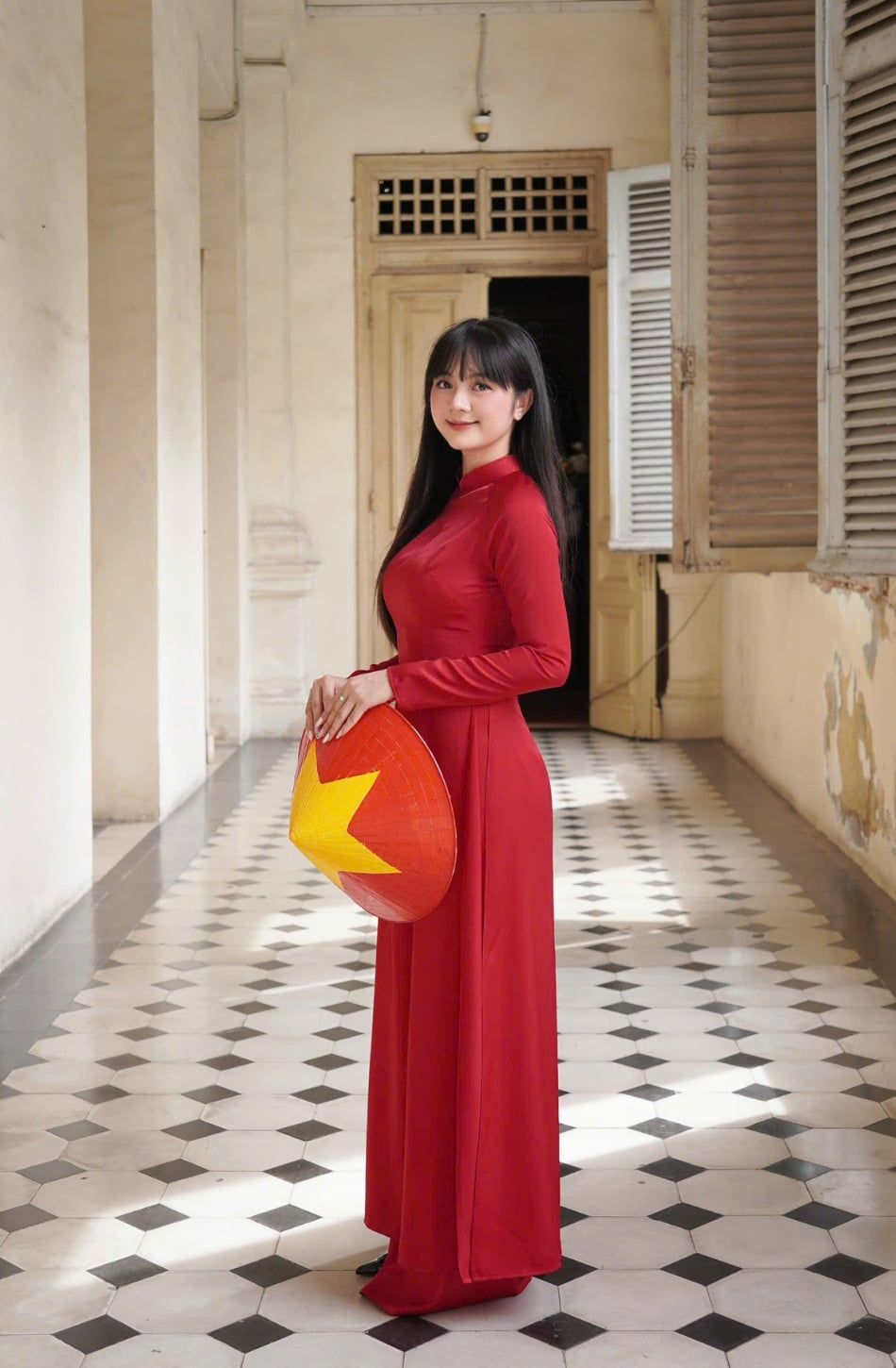  W - Áo dài đỏ truyền thống KOALIFY 